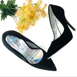 NOT JUST A PUMP Velvet High Heel Black Pumps